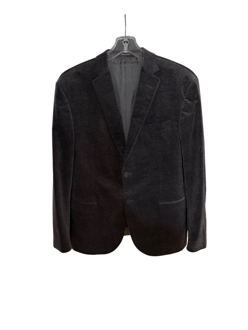 Z Zegna Mens Drop 7 Deco Gray Blazer Jacket Size 50R 98% Cotton Made In Mexico